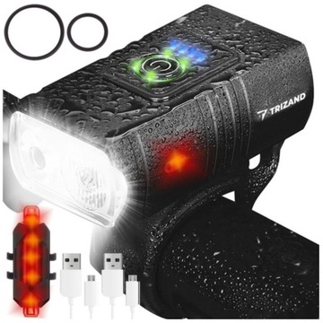 Lampka Rowerowa OŚWIETLENIE Światło PRZÓD TYŁ LED na rower USB JASNA MOCNA