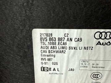 Audi A3 S3 8V 2018 Задняя сторона/обивка/багажник