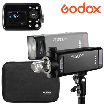НАБОР GODOX AD200 PRO TTL ВСПЫШКА С 2 ГОЛОВКАМИ