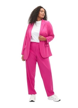 SZYKOWNE SPODNIE PROSTA NOGAWKA RÓŻ ZIZZI PLUS SIZE 000D 56