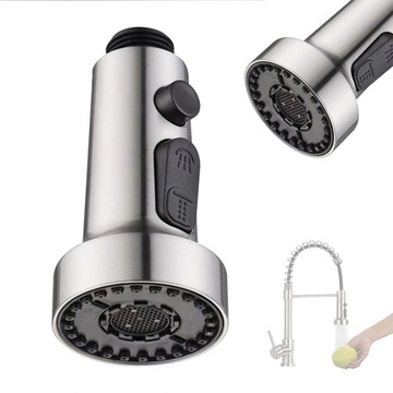 WYCIĄGANA DYSZA KRANOWA ZLEWU KUCHENNEGO AERATOR G1/2 GŁÓWKA PRYSZNICOWA