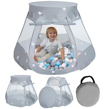 SELONIS NZ-100X NAMIOT SKŁADANY DOMEK ZAMEK DLA DZIECI 100 PIŁEK