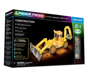 LASER PEGS 8 IN 1 CONSTRUCTION 8w1 Świecące Klock
