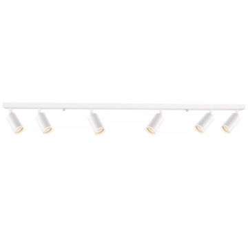 Lampa sufitowa spot 6xGU10 listwa ruchoma tuba biały PARIS 120cm Goldlux