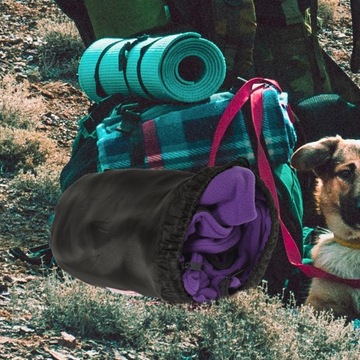 СПАЛЬНЫЙ МЕШОК ОДЕЯЛО РЮКЗАК ОДЕЖДА ПИКНИК ОБЕД ПЕРЕРЫВ ФИОЛЕТОВЫЙ