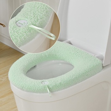 Подушка на сиденье для унитаза в ванной. Моющийся мягкий коврик.