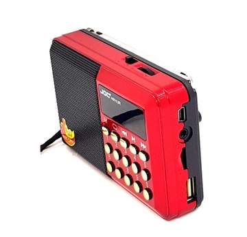 Мини-цифровое FM/MP3-радио с USB-аккумулятором, красное