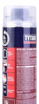 PIANA PISTOLETOWA ULTRA FAST 70 870ML TYTAN