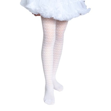 БЕЛЫЕ колготки для девочек COMMUNION с рисунком, СУПЕР КАЧЕСТВО
