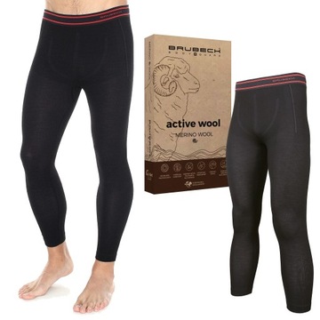 BRUBECK KALESONY Z MERYNOSA Męskie do -15°C 2XL Termiczne getry Merino Wool