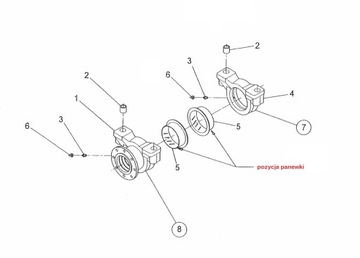 MECALAC 12 Panewka / tuleja mostu tylnego