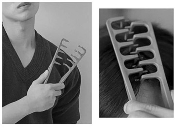 GRZEBIEŃ DO TEKSTUROWANIA WŁOSÓW UKŁADANIA UNOSZĄCY WŁOSY DO LOKÓW TIKTOK