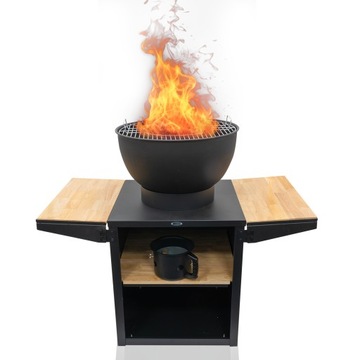 Grill kominkowy HEAT Kjok Black Garden