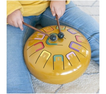 Tambu stalowy bębenek językowy - instrument muzyczny 11 tonowy - czerwony