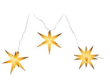 3x GWIAZDY ŚWIĄTECZNE 3D LED ZEWNĘTRZNA biała