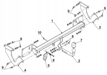 CITROEN JUMPY+SPACETOURER БУКСИРОВОЧНЫЙ КРЮК+МОДУЛЬ13