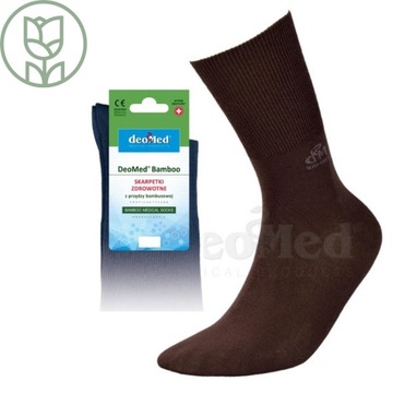 Skarpety antyzapachowe Deomed Bamboo brązowe 43-46