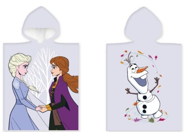 Ponczo ręcznik z kapturem FROZEN 110 x 55 cm