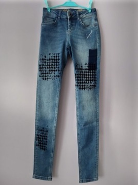 Desigual damskie spodnie jeans skinny rurki XS