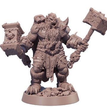 Wydruk 3D - Orkowy Wojownik - Kolekcjonerska