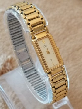 Piękny damski zegarek vintage z bransoletą Citizen