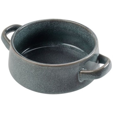 MISKA BULIONÓWKA na zupę MISESZKA uszy zielona CERAMICZNA 750ml RUSTYKALNA