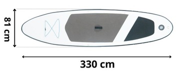 POMPOWANA DESKA SUP 330cm STAND UP PADDLE PŁYWANIA ZESTAW WIOSŁO AKCESORIA