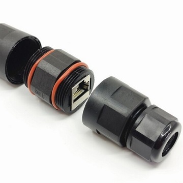 MUFA kablowa ZŁĄCZE Hermetyczne kabla Ethernet LAN RJ45 IP68 cat. 6 kat.6