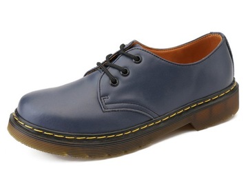 42 NIEBIESKIE GLANY OXFORDKI PÓŁBUTY KLASYCZNE UNISEX DR MARTIN ELEGANCKIE