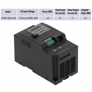 ТРЕХФАЗНЫЙ ИНВЕРТОР ЧРП 4КВТ 9А C100-004G-4TB