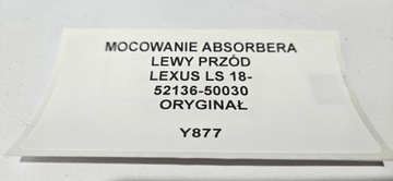 DRŽÁKY ABSORBÉR LEVÝ PŘEDNÍ LEXUS LS 18- ORIG.