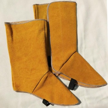 2 бахилы для сварщиков, безопасные кожаные бахилы для сварки,