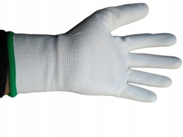 12 ПАР рабочих перчаток с белым полиуретановым покрытием, размер 9-L.