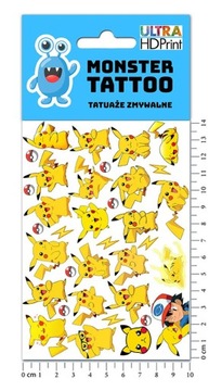 МОЮЩИЕСЯ ВОДНЫЕ ТАТУ ДЛЯ ДЕТЕЙ ДЕТСКИЕ УЗОРЫ ПИКАЧУ СУПЕР КАЧЕСТВО