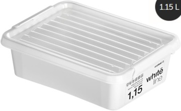PUDEŁKO POJEMNIK ORGANIZER Z POKRYWĄ 1,15 l white