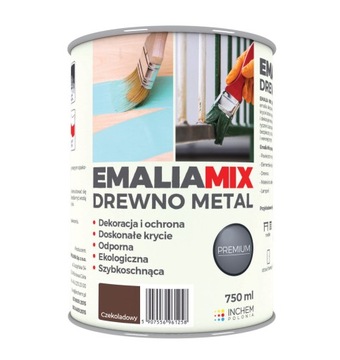 Краска по дереву и металлу Emaliamix 0,75л РАЗНЫЕ ЦВЕТА!