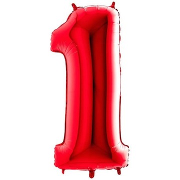 BALON 100CM CYFRA CZERWONA 1