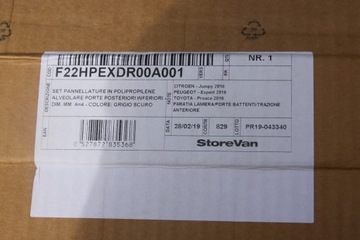 ДВЕРИ ЗАДНИЕ НИЗ TOYOTA PROACE JUMPY EXPERT L1 L2