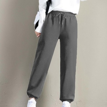 Spodnie dresowe z pluszową podszewką, spodnie joggery z C-Gray