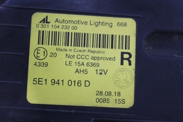 ФОНАРЬ ПЕРЕДНИЙ ПРАВЫЙ SKODA OCTAVIA 3 III LIFT FULL LED 5E1941016D