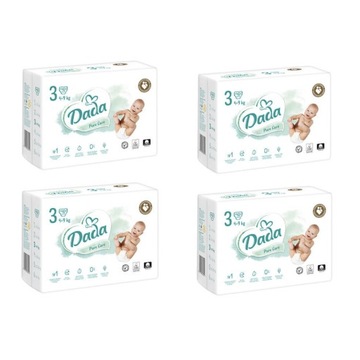 Pieluszki Dada 3 Pure Care Pampersy 4-9 kg 4x40szt