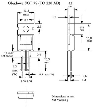 IRF620 Tranzystor N-MOSFET 200V 5A 50W TO220