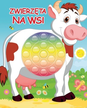 Zwierzęta na wsi Książeczka sensoryczna POP IT