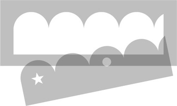 МНОГОРАЗОВОЙ ШАБЛОН ДЛЯ ПОКРАСКИ, ПОЛУКРУГЛЫЕ ГРАНИЦЫ 2