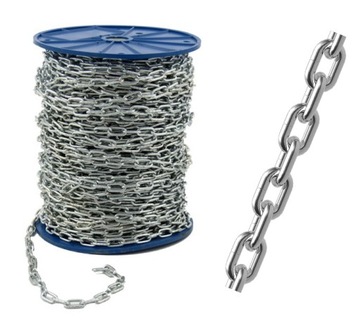 ŁAŃCUCH TECHNICZNY GOSPODARCZY OCYNKOWANY STALOWY 3MM D1 10mb