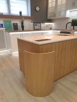 Мебельные фасады гнутые, рифленые, ламеля, шпон дуба