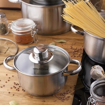 Набор кастрюль POTS из 8 предметов из нержавеющей стали FLORINA Polpo для газовой индукции