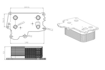 CHLADIČ OLEJE DODGE NITRO JEEP CHEROKEE WRANGLER III 2.8D 10.06-