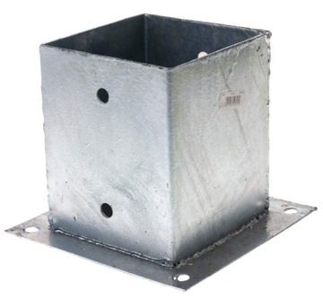 PODSTAWA WSPORNIK SŁUPA 101x150 MM PSP PROSTOKĄTNA KOTWA CZARNA DO BETONU