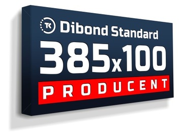Kaseton reklamowy LED Dibond STANDARD 385x100cm
